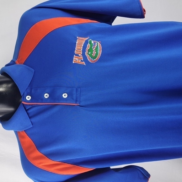 Starter Y2K Florida Gators embroidered Men's Lg blue casual sport polo shirt - Picture 2 of 5